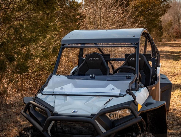 SuperATV Polaris RZR Trail S 1000 Scratch-Resistant Flip Down Windshield FDWS-P-RZR900S-70#S1