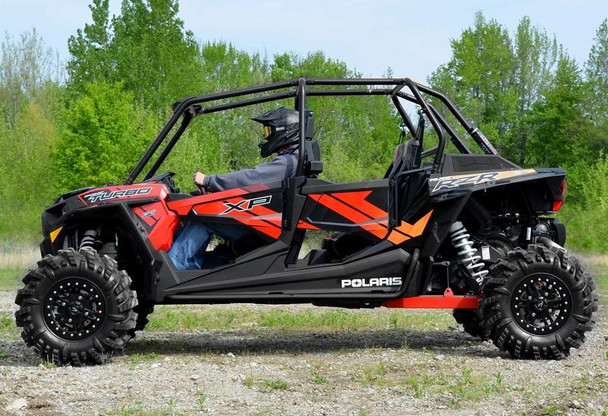 SuperATV Polaris RZR 4 900 Rock Sliding Nerf Bars Black NB-P-RZR1K4-00#RZR