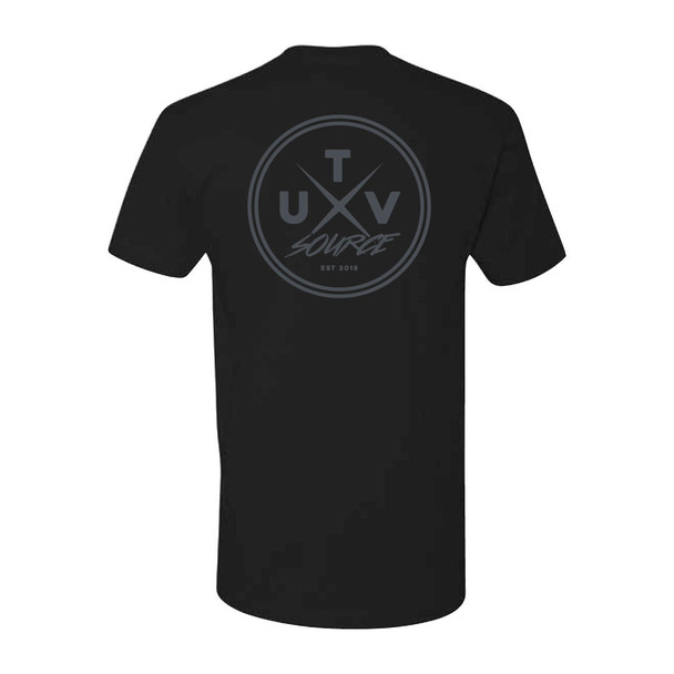 UTV Source Seal Logo Tee Shirt or Black/Grey Mens UTVS-TEE-T4007