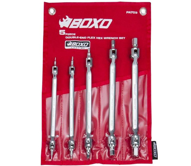 BOXO USA 5-Piece Metric Double Ended Flex Hex Wrenches BOXO USA UTVS0037198 UTV Source