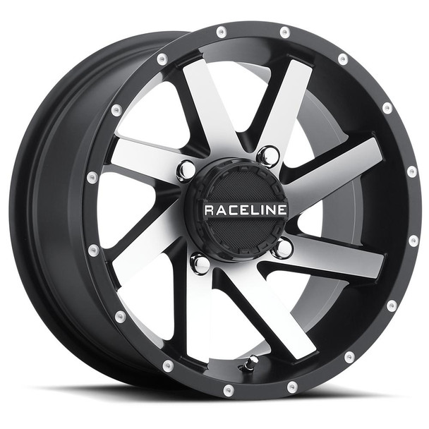 Raceline Wheels A82M Twist UTV Wheel (14X7) (+5) (4X156) (Black) Raceline Wheels UTVS0037529 UTV Source