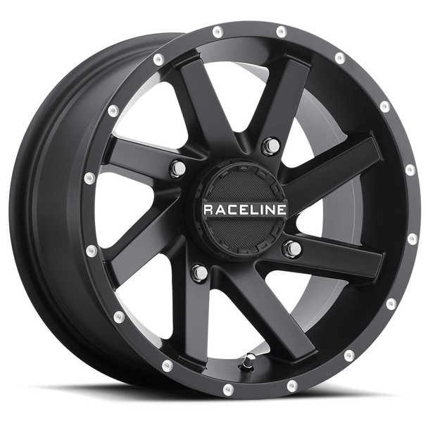 Raceline Wheels A82B Twist UTV Wheel (14X7) (+10) (4X110) (Black) Raceline Wheels UTVS0037530 UTV Source