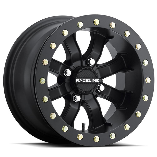 Raceline Wheels A71B Black Mamba UTV Beadlock Wheel 14X10 0 4X137 Black A71B-41037-55