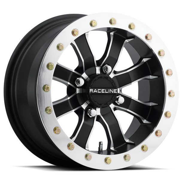 Raceline Wheels A71 Mamba UTV Beadlock Wheel (14X7) (+10) (4X137) (Silver/Black) Raceline Wheels UTVS0037621 UTV Source