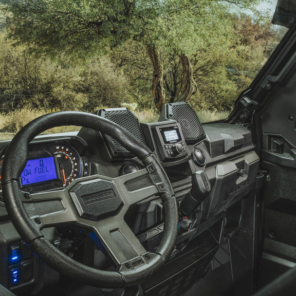 Rockford Fosgate Polaris Ranger All-In-One Dash Housing with PMX-1 and 5.25 Speakers Stage 1 RNGR18-STG1