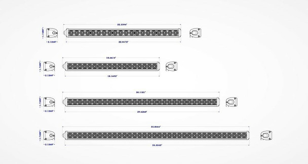 Rear Light Bar San Felipe Race Series V3 Rear Chase Dual Color 30 LED Light Bar Amber/White SFRS30-AA-V3