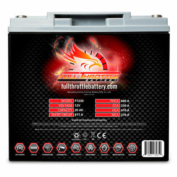 FullRiver Battery FT230 Full Throttle High-Performance AGM Battery FT230