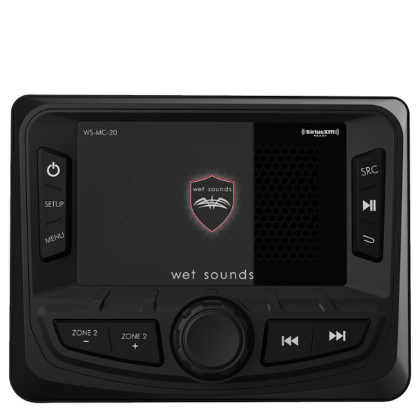 Wet Sounds MC-20 Compact 2-Zone Media Receiver WS-MC-20