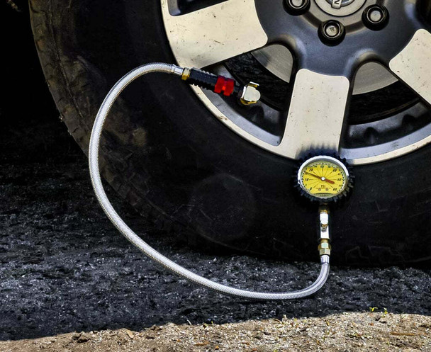 Power Tank Digital Tire Pressure Gauge 160 psi Liquid Analog with 2ft Whip UTVS0056591