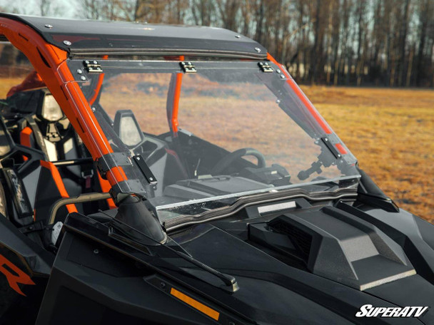 SuperATV Polaris RZR Pro R Scratch-Resistant Flip Windshield UTVS0059397