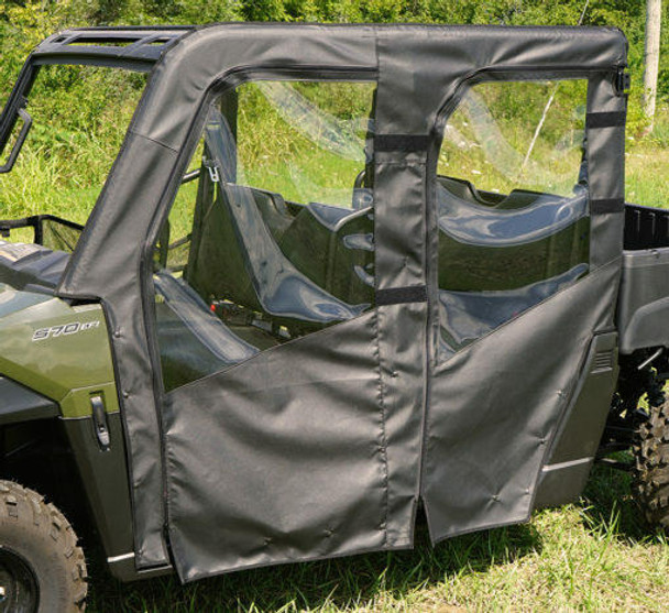 Falcon Ridge Polaris Ranger Crew Mid Size Doors Rear Soft Windshield UTVS0061280