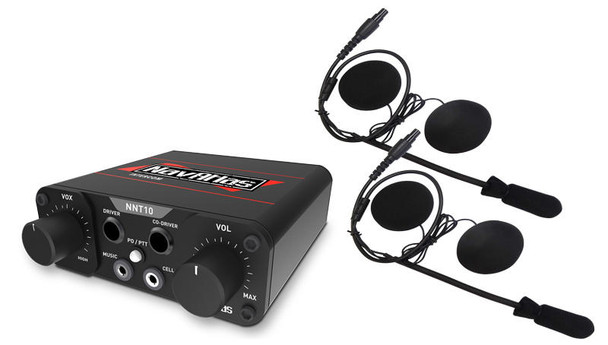 NavAtlas Compact Chassis Stereo 2-4 User Intercom System w/ NB100 Helmet Headphones Kit UTVS0062314