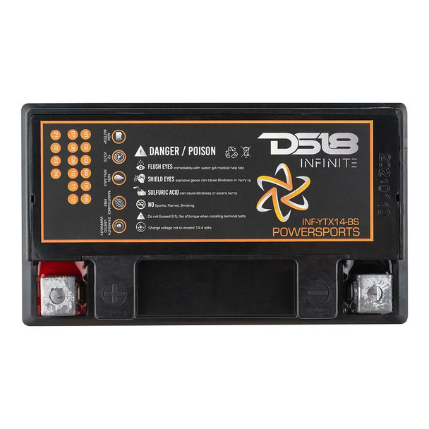 DS18 INFINITE 14AH 500 Watts AGM Power Cell 12 Volt Battery For Powersports UTVS0064236