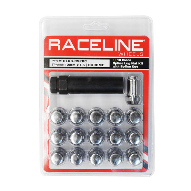 Raceline Wheels 12x1.5 Spline CS Pack Wheel Lug Nut Chrome UTVS0064238