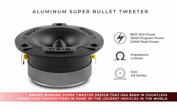 DS18 Audio 1 PRO Aluminum Super Bullet Tweeter VC 240 Watts - Black UTVS0065937