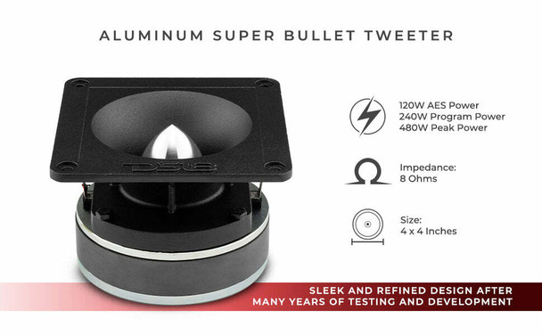 DS18 Audio 1.5 Aluminum Super Bullet Tweeter 480 Watts UTVS0066025
