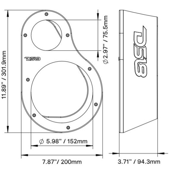 DS18 Audio 2-Way Universal Kick Panel Pod UTVS0066118