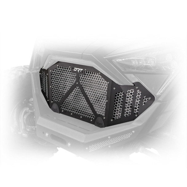 DRT Motorsports Polaris RZR Pro R / Turbo R Aluminum Front Grill Black UTVS0066829
