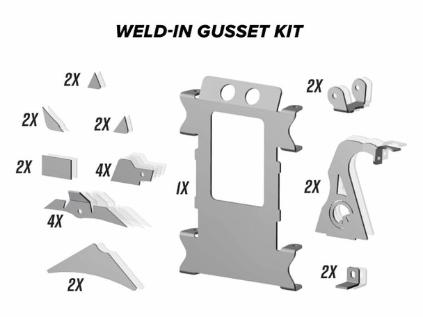 SuperATV Polaris RZR XP 1000 Weld-in Gusset Kit UTVS0067458