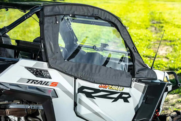 SuperATV Polaris RZR Trail S 1000 Primal Soft Cab Upper Doors Enclosure UTVS0068350