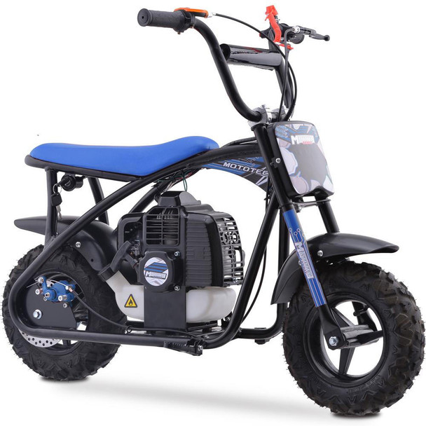 MotoTec USA Bandit 52cc 2-Stroke Kids Gas Mini Bike Blue  UTVS0071257