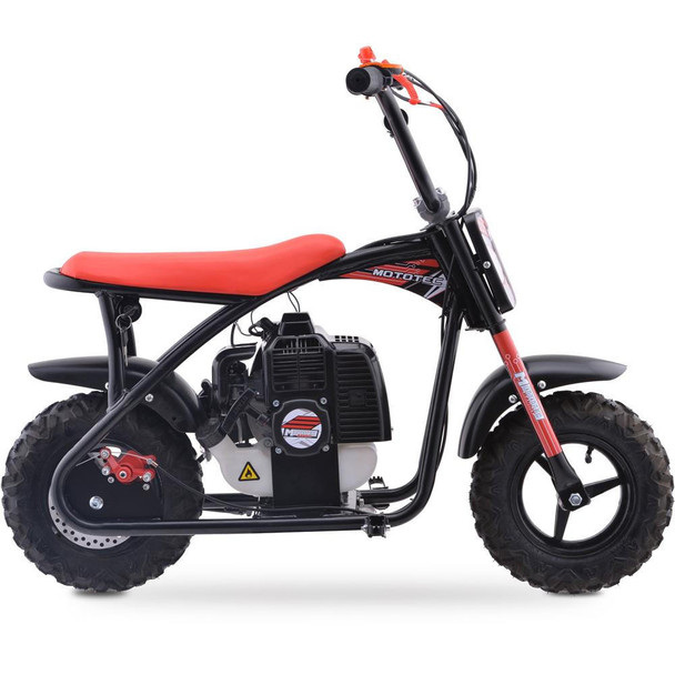 MotoTec USA Bandit 52cc 2-Stroke Kids Gas Mini Bike Red  UTVS0071258