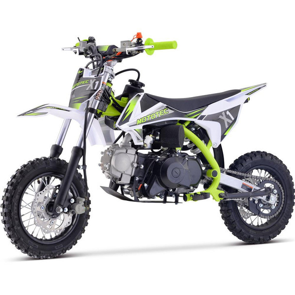 MotoTec USA X1 110cc 4-Stroke Gas Dirt Bike Green  UTVS0071286