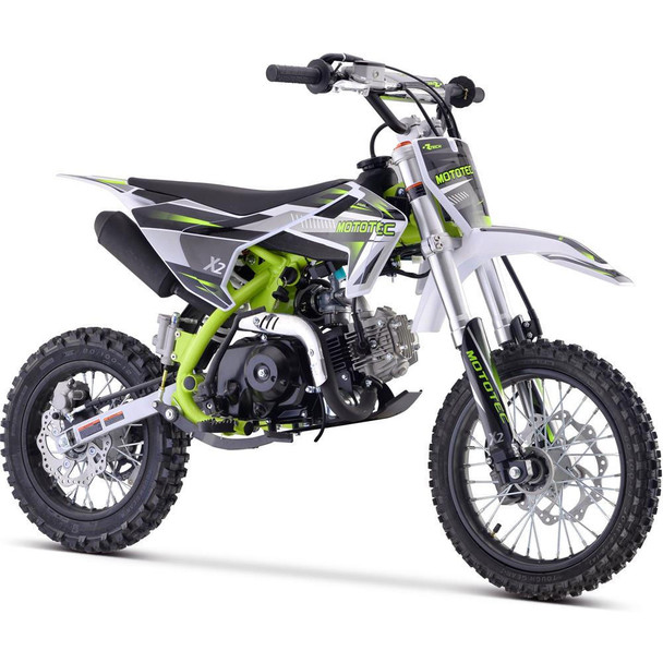 MotoTec USA X2 110cc 4-Stroke Gas Dirt Bike Green  UTVS0071289