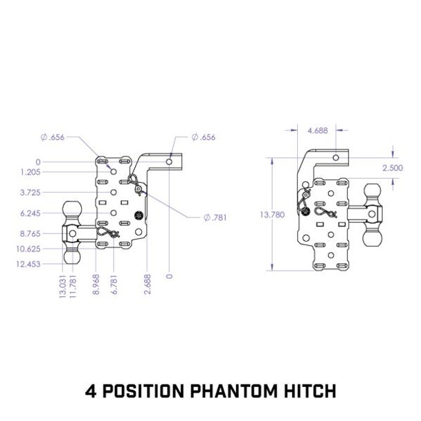 Gen-Y Hitch Phantom Flip and Tow Drop Hitch 12K (2" Shank)  UTVS0076809