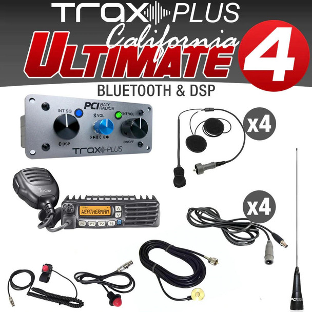 PCI Race Radios Trax Plus California Ultimate Package | Intercom, Radio and Headset Kit  UTVS0078864