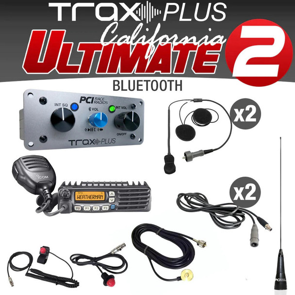 PCI Race Radios Trax Plus California Ultimate Package | Intercom, Radio and Headset Kit  UTVS0078864