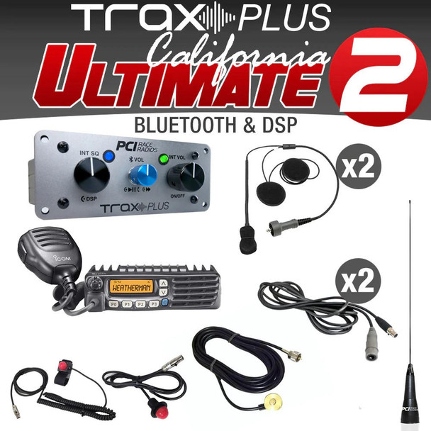 PCI Race Radios Trax Plus California Ultimate Package | Intercom, Radio and Headset Kit  UTVS0078864