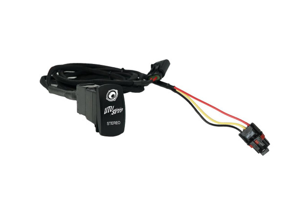 UTV Stereo Polaris RZR Pro R / Turbo R / Pro XP Low Current Harness, Rocker Switch & Pulse Bar Plug  UTVS0081004