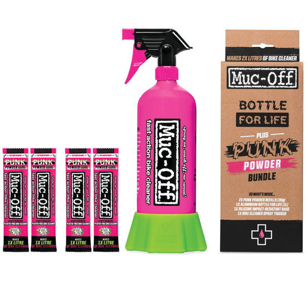 Muc-Off Bottle For Life Bundle Punk Powder (4-Pack)  UTVS0083168