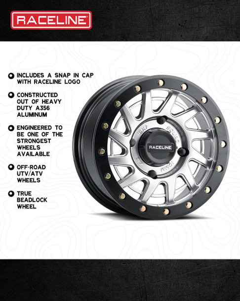 Raceline Wheels A12SB Squad UTV Beadlock Wheel (Black)  UTVS0083653