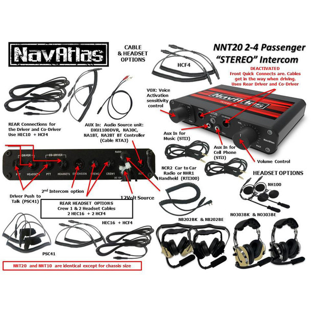 NavAtlas NNT20 2 Person Intercom and Radio Bundle (In-Helmet Headset)  UTVS0084804