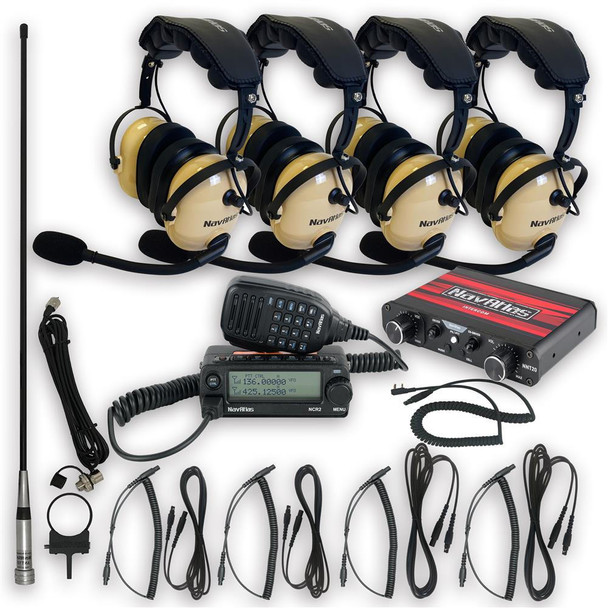 NavAtlas NNT20 4 Person Intercom and Radio Bundle (Over the head Headset)  UTVS0084809