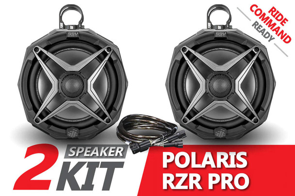 SSV Works Polaris RZR Pro Cage Mounted Speaker Pods for Ride Command  UTVS0086998