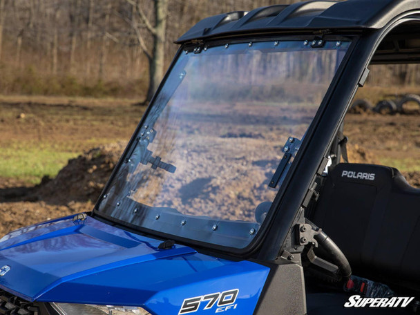 SuperATV Polaris Ranger SP 570 Scratch-Resistant Flip Windshield  UTVS0087279