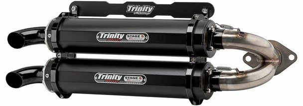 Trinity Racing Polaris RZR RS1 Slip-On Exhaust (Cerakote w/ Stainless Y-Pipe) Trinity Racing UTVS0000532 UTV Source