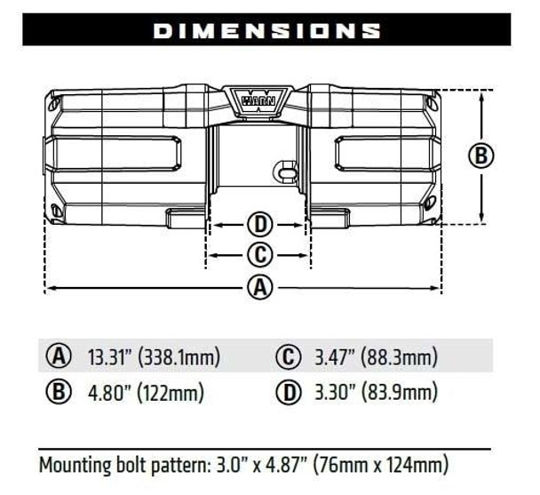 WARN Industries AXON Synthetic UTV Winch 35-S 208214