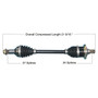 Tytaneum Arctic Cat Front Left Heavy Duty CV Axle  UTVS0062381