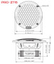 DS18 Audio 6.5 Water Resistant Mid-Range Loudspeaker with Built-in Bullet Tweeter and Grill UTVS0065049