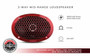 DS18 Audio 6x9 Water Resistant Mid-Range Loudspeaker with Built-in Bullet Tweeter and Grill 550 Watts 4-Ohm UTVS0065062