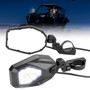 Kemimoto Polaris Ranger Mirrors w/ LED Turn Signal Lights B0106-05602BK-RG - UTV Source