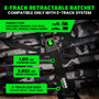 Rhino USA 2" x 10' Retractable E-Track Ratchet Straps  UTVS0106222-MAIN