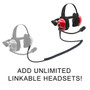 Rugged Radios H80 Track Talk Linkable Intercom Headset  UTVS0111615-MAIN