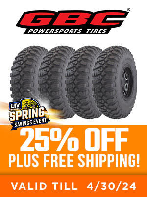 25% off PLUS Free shipping on GBC Tires!