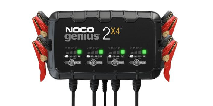 Noco Genius 2x4 6V/12V 4-Bank, 8-Amp Smart Battery Charger