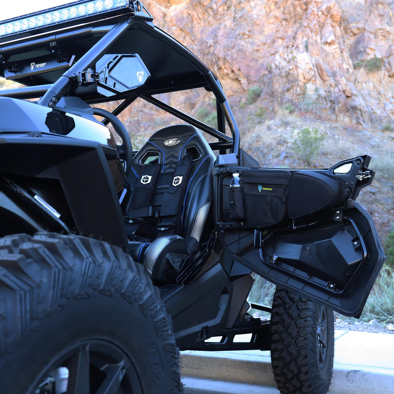 Chupacabra Offroad Polaris RZR Front Door Bags | UTV Source